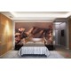 Wall mural art girl model in bronze