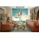 Wallpapers mural mermaid infront of sea waves in 2 colors Wallpapers mural mermaid infront of sea waves in 2 colors