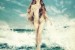 Wallpapers mural mermaid infront of sea waves in 2 colors