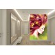 Wallpapers mural drawing art model of woman's face in 2 colors