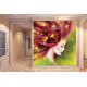 Wallpapers mural drawing art model of woman's face in 2 colors