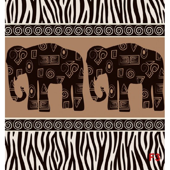 Wallpapers mural art wall with three elephants in 2 colors