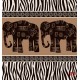 Wallpapers mural art wall with three elephants in 2 colors