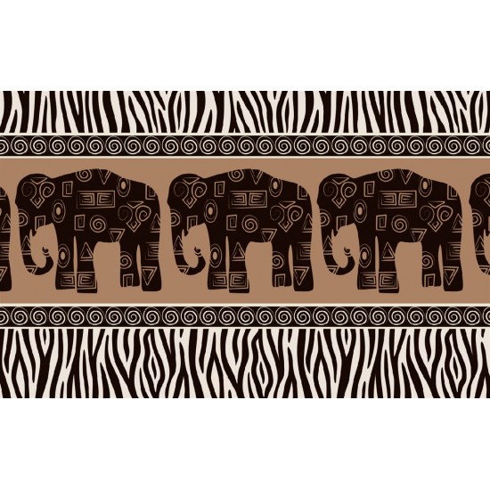 Wallpapers mural art wall with three elephants in 2 colors