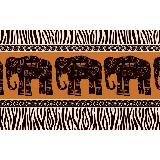 Wallpapers mural art wall with three elephants in 2 colors