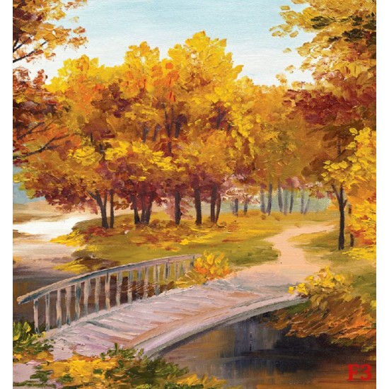 Wallpapers mural picture beautiful autumn forest with bridge Wallpapers mural picture beautiful autumn forest with bridge