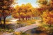 Wallpapers mural picture beautiful autumn forest with bridge