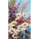 Photo mural soft bouquet of colorful flowers painted Photo mural soft bouquet of colorful flowers painted