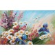 Photo mural soft bouquet of colorful flowers painted Photo mural soft bouquet of colorful flowers painted