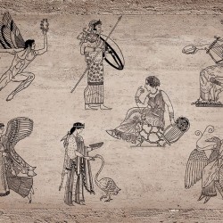 Wallpapers mural  ancient roman fresco painting
