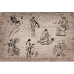 Wallpapers mural  ancient roman fresco painting