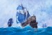 Wallpapers mural sailing ship painting 
