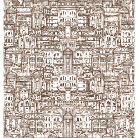 Wallpapers graphic old buildings in 2 colours
