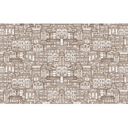 Wallpapers graphic old buildings in 2 colours