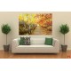 Wallpapers Autumn park alley with birch painted picture Wallpapers Autumn park alley with birch painted picture