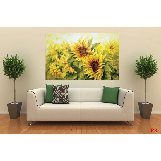 Wallpapers painted sunflower picture