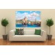 Wallpapers port with sailing ship painted landscape