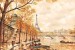 Wallpapers painted landscape from Paris and Seine