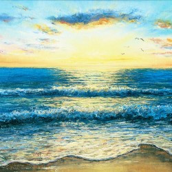 Wallpapers sunset from a painted picture