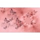 Wallpapers art butterflies with flower in 3 colors