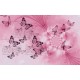 Wallpapers art butterflies with flower in 3 colors