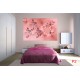Wallpapers art butterflies with flower in 3 colors