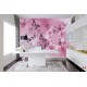 Wallpapers art butterflies with flower in 3 colors