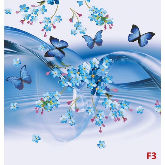 Wallpapers mural gentle butterflies waves blue 2 versions Wallpapers mural gentle butterflies waves blue 2 versions