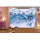 Wallpapers mural gentle butterflies waves blue 2 versions Wallpapers mural gentle butterflies waves blue 2 versions