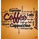 Wall murals coffee lettering in orange nuance