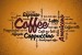 Wall murals coffee lettering in orange nuance