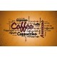 Wall murals coffee lettering in orange nuance