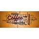 Wall murals coffee lettering in orange nuance