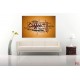 Wall murals coffee lettering in orange nuance