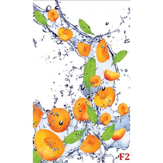 Wallpapers mural orange fruits and water drops