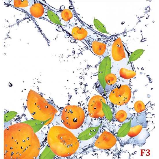 Wallpapers mural orange fruits and water drops