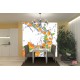 Wallpapers mural orange fruits and water drops