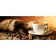 Photo mural coffee on grainy wall with a cup model 2