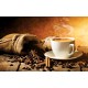 Photo mural coffee on grainy wall with a cup model 2