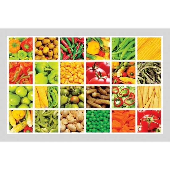 Photo mural Collage wall of mix vegetables