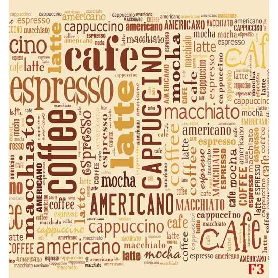 Photo mural lettering with coffee mix Photo mural lettering with coffee mix
