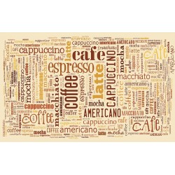 Photo mural lettering with coffee mix