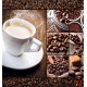 Photo mural coffee on grainy wall with a cup