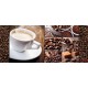 Photo mural coffee on grainy wall with a cup
