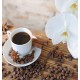 Wallpapers mural cup of coffee with white orchids Wallpapers mural cup of coffee with white orchids