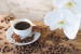 Wallpapers mural cup of coffee with white orchids