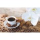 Wallpapers mural cup of coffee with white orchids Wallpapers mural cup of coffee with white orchids