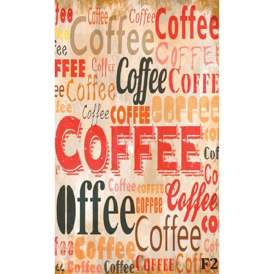 Wall murals art panel with coffee lettering  2 color