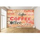 Wall murals art panel with coffee lettering  2 color