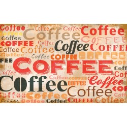 Wall murals art panel with coffee lettering  2 color